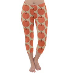 Cute Pumpkin Capri Winter Leggings  by ConteMonfrey