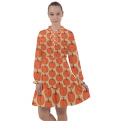 Cute Pumpkin All Frills Chiffon Dress