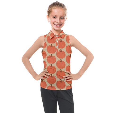 Cute Pumpkin Kids  Sleeveless Polo Tee by ConteMonfrey