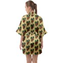 Pastel Pineapple Half Sleeve Satin Kimono  View2