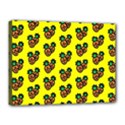 Yellow Background Pineapples Canvas 16  x 12  (Stretched) View1