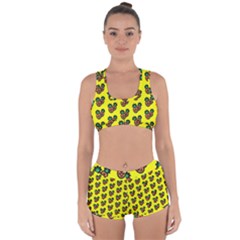 Yellow Background Pineapples Racerback Boyleg Bikini Set by ConteMonfrey