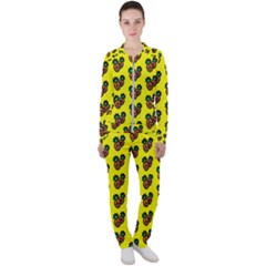 Yellow Background Pineapples Casual Jacket And Pants Set by ConteMonfrey