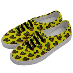 Yellow Background Pineapples Men s Classic Low Top Sneakers by ConteMonfrey