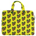 Yellow Background Pineapples MacBook Pro 16  Double Pocket Laptop Bag  View1