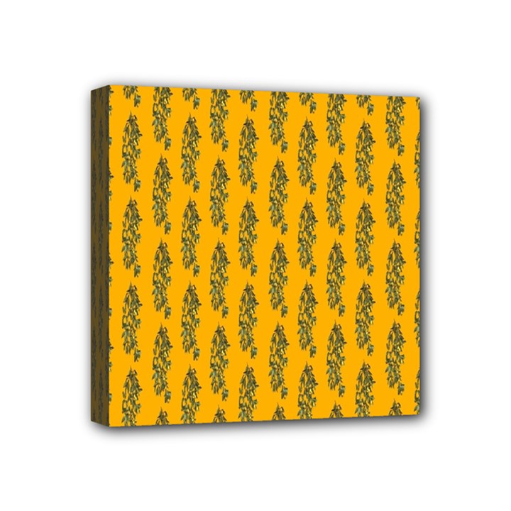 Yellow Lemon Branches Garda Mini Canvas 4  x 4  (Stretched)