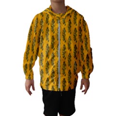 Yellow Lemon Branches Garda Kids  Hooded Windbreaker by ConteMonfrey