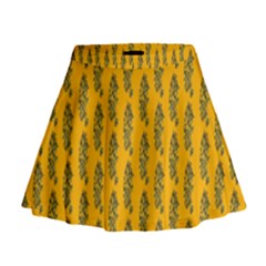 Yellow Lemon Branches Garda Mini Flare Skirt by ConteMonfrey