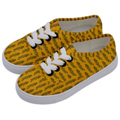 Yellow Lemon Branches Garda Kids  Classic Low Top Sneakers by ConteMonfrey