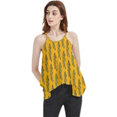 Yellow Lemon Branches Garda Flowy Camisole Tank Top by ConteMonfrey