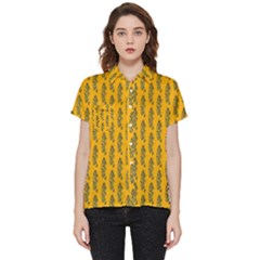 Yellow Lemon Branches Garda Short Sleeve Pocket Shirt by ConteMonfrey