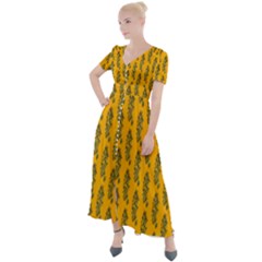 Yellow Lemon Branches Garda Button Up Short Sleeve Maxi Dress by ConteMonfrey