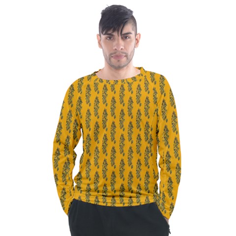 Yellow Lemon Branches Garda Men s Long Sleeve Raglan Tee by ConteMonfrey