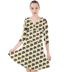 Guarana Fruit Small Quarter Sleeve Front Wrap Dress by ConteMonfrey