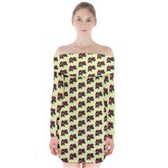 Guarana Fruit Small Long Sleeve Off Shoulder Dress by ConteMonfrey