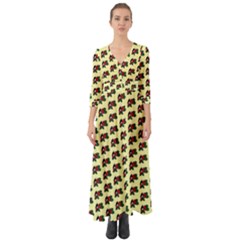 Guarana Fruit Small Button Up Boho Maxi Dress by ConteMonfrey