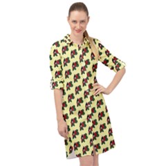 Guarana Fruit Small Long Sleeve Mini Shirt Dress by ConteMonfrey