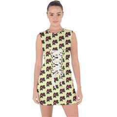 Guarana Fruit Small Lace Up Front Bodycon Dress by ConteMonfrey