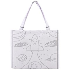 Going To Space - Cute Starship Doodle  Mini Tote Bag by ConteMonfrey