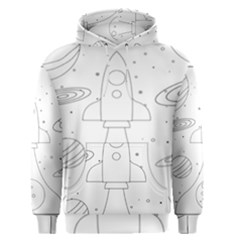 Going To Space - Cute Starship Doodle  Men s Core Hoodie by ConteMonfrey