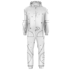 Going To Space - Cute Starship Doodle  Hooded Jumpsuit (men) by ConteMonfrey