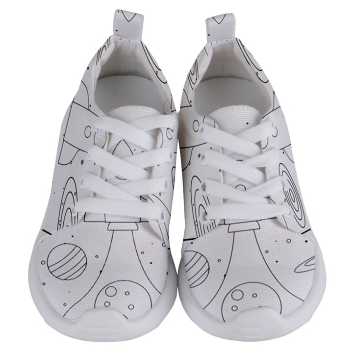 Going To Space - Cute Starship Doodle  Kids  Lightweight Sports Shoes