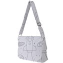 Going To Space - Cute Starship Doodle  Full Print Messenger Bag (S) View2