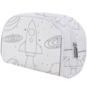 Going To Space - Cute Starship Doodle  Make Up Case (Large) View2