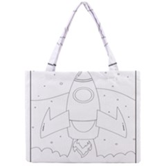 Starship Doodle - Space Elements Mini Tote Bag by ConteMonfrey