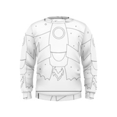 Starship Doodle - Space Elements Kids  Sweatshirt by ConteMonfrey