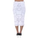 Starship Doodle - Space Elements Velvet Midi Pencil Skirt View2