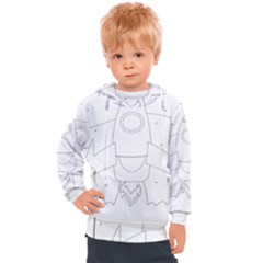 Starship Doodle - Space Elements Kids  Hooded Pullover by ConteMonfrey