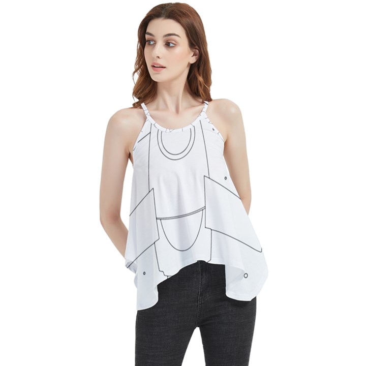 Starship Doodle - Space Elements Flowy Camisole Tank Top