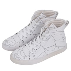 Starship Doodle - Space Elements Men s Hi-top Skate Sneakers by ConteMonfrey