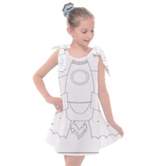 Starship Doodle - Space Elements Kids  Tie Up Tunic Dress by ConteMonfrey