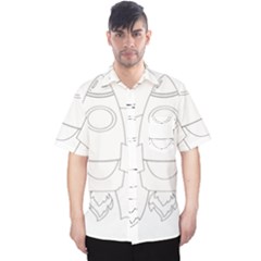 Starship Doodle - Space Elements Men s Hawaii Shirt