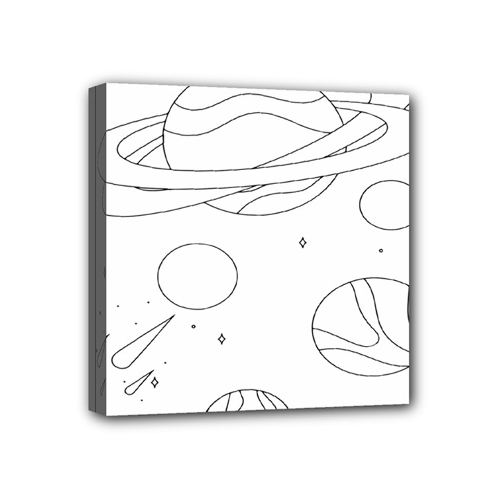 The Cuteness Of Saturn Mini Canvas 4  x 4  (Stretched)