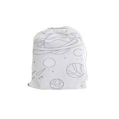 The Cuteness Of Saturn Drawstring Pouch (medium) by ConteMonfrey