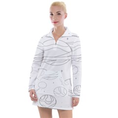 The Cuteness Of Saturn Women s Long Sleeve Casual Dress by ConteMonfrey