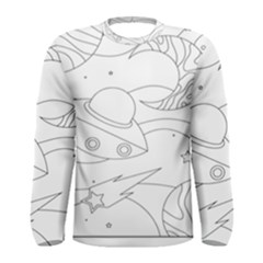 Starships Silhouettes - Space Elements Men s Long Sleeve Tee by ConteMonfrey