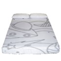 Starships Silhouettes - Space Elements Fitted Sheet (Queen Size) View1