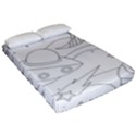 Starships Silhouettes - Space Elements Fitted Sheet (Queen Size) View2