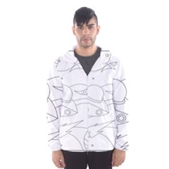 Starships Silhouettes - Space Elements Men s Hooded Windbreaker by ConteMonfrey