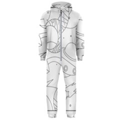 Starships Silhouettes - Space Elements Hooded Jumpsuit (men) by ConteMonfrey