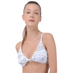 Starships Silhouettes - Space Elements Knot Up Bikini Top by ConteMonfrey