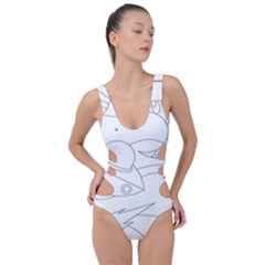 Starships Silhouettes - Space Elements Side Cut Out Swimsuit by ConteMonfrey