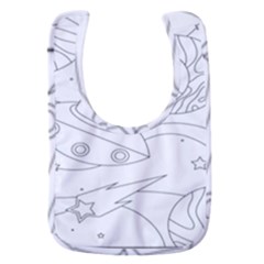 Starships Silhouettes - Space Elements Baby Bib by ConteMonfrey