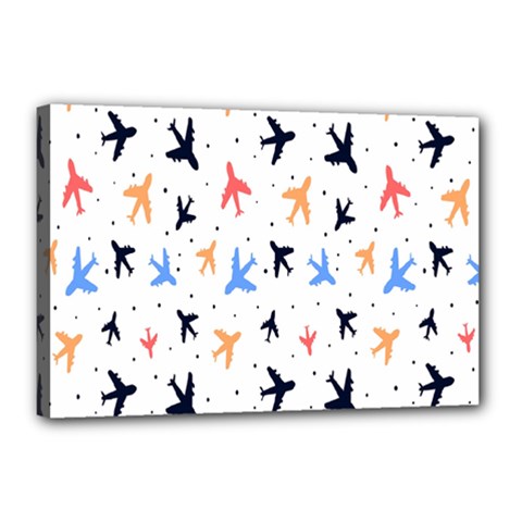 Sky birds - Airplanes Canvas 18  x 12  (Stretched)