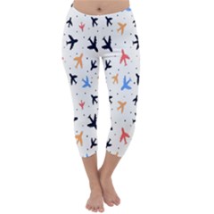 Sky birds - Airplanes Capri Winter Leggings 