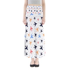 Sky Birds - Airplanes Full Length Maxi Skirt by ConteMonfrey